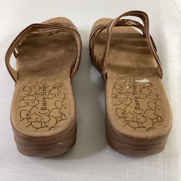 Bare Traps Janeen  Slip on Brown Leather Sandal Size 6.5 - Picture 8 of 10